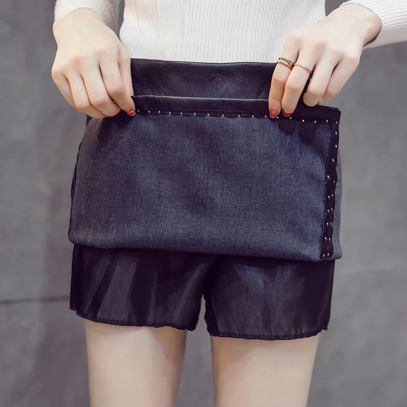 Azouari реальные фотографии 2017 на осень зиму новые классические модные заклепки