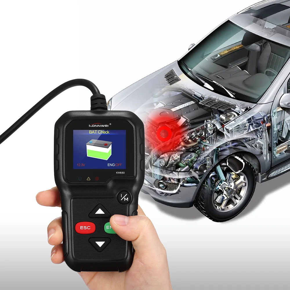 Универсальный Автомобильный сканер Konnwei KW680 CAN OBD2/EOBD| |