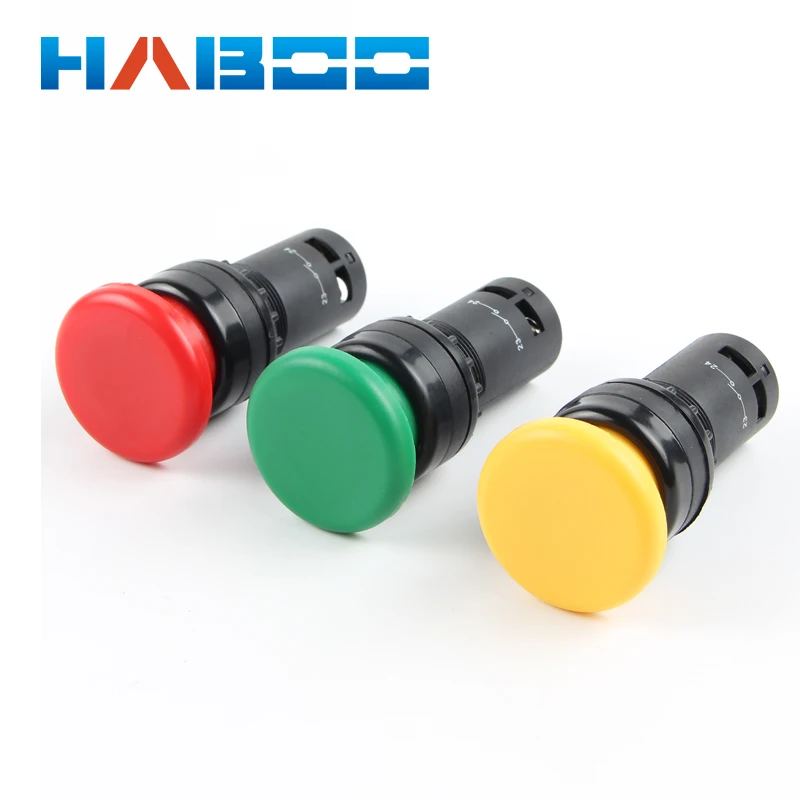 22 мм ABB аналогичная Грибная головка Мгновенный кнопочный переключатель