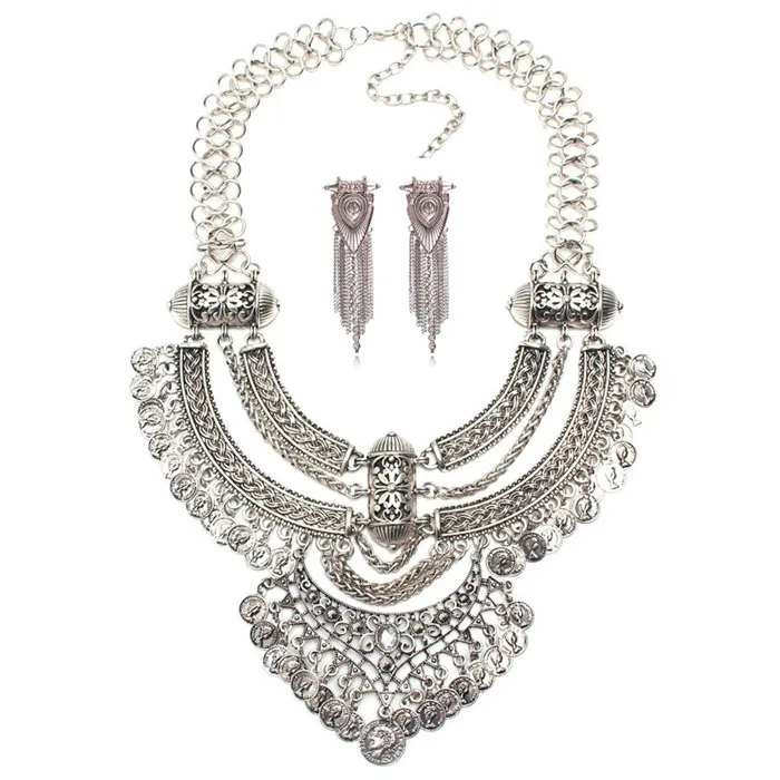 1005-1203 Choker Necklaces For Women Collier Femme Pendant Collar Statement Bijoux Fashion Jewelry Chocker Maxi Boho Vintage Necklace - Окраска металла: 1005-1203