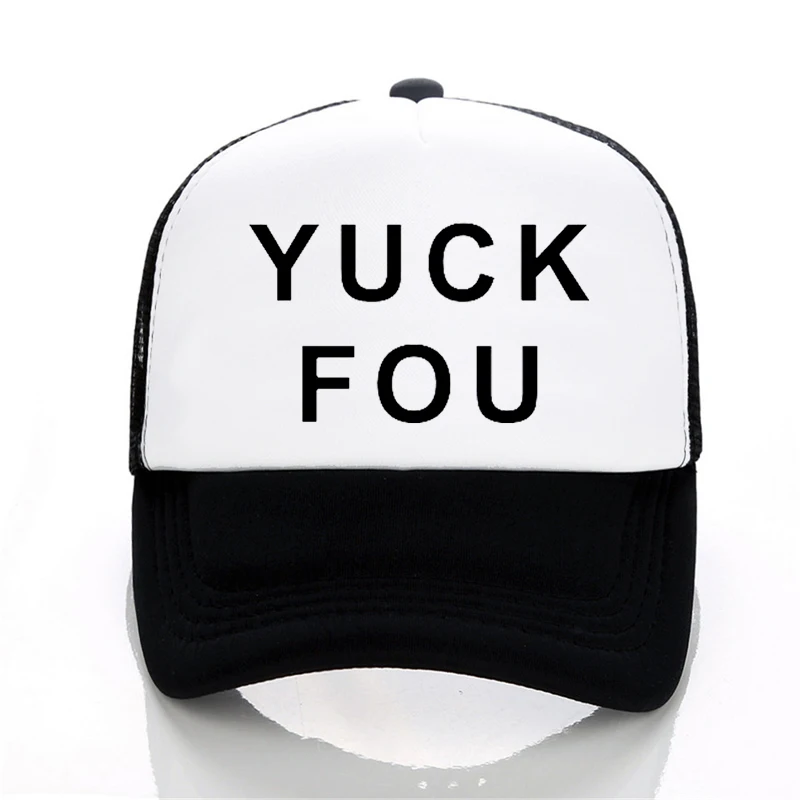 

YUCK FOU Letter Baseball caps Summer leisure Mesh cap Adjustable outdoor Men and Women Trucker hat