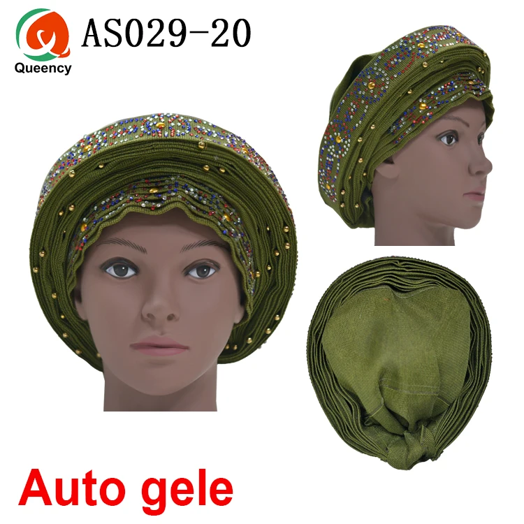 Aso Ebi Queency Африканский Авто геле уже связаны Aso OKE Headtie 1 шт./упак. доступны 24 цвета DHL AS029