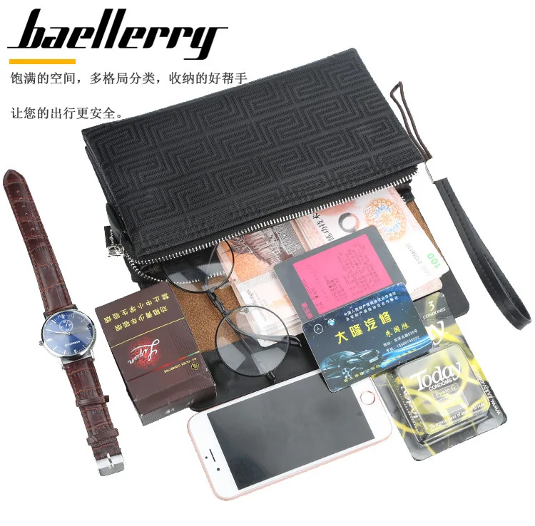 Baellerry, держатель для карт, мужские кошельки, кожзам, длинный дизайн, качественный, для паспорта, на каждый день, мужской кошелек на молнии, качественный, Coinr, модный кошелек
