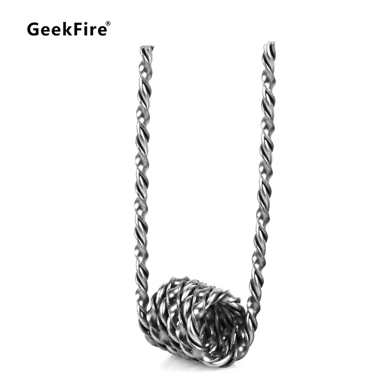 10 шт. GeekFire готовые катушки A1 Clapton с сопротивлением Alien Quad смешанные витой