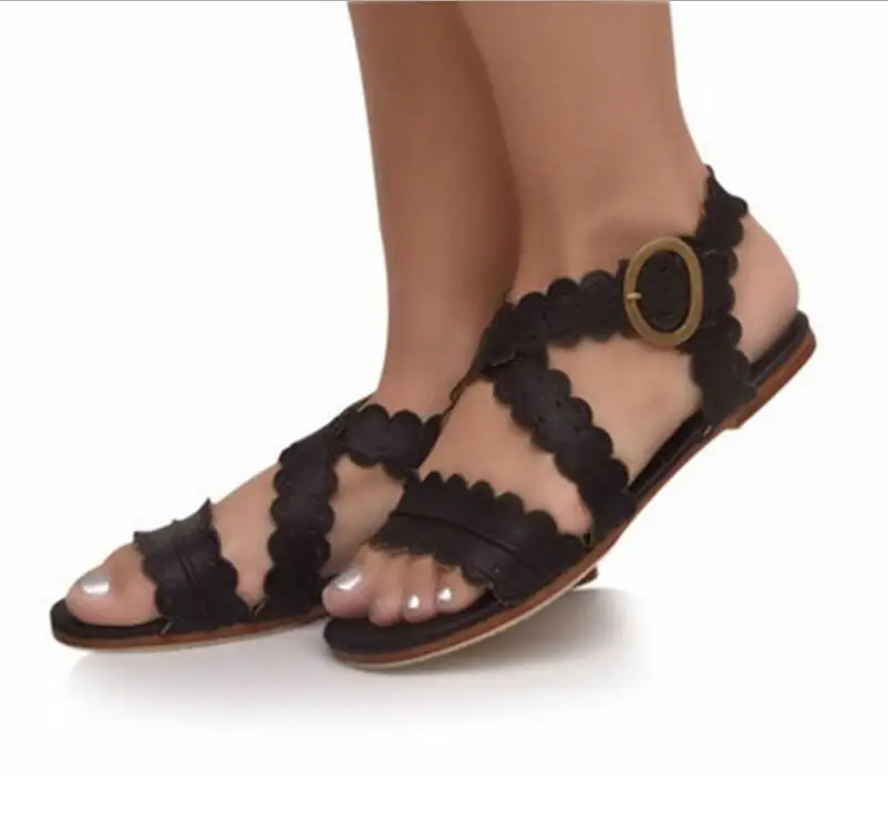 Бутик дамы квартиры повседневная женская обувь летние винтажные с ремешками на