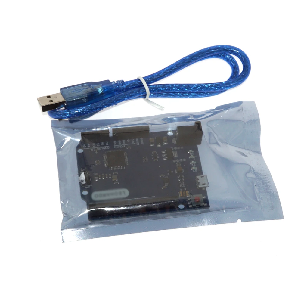 Микроконтроллер Leonardo R3 Atmega32u4 макетная плата с usb кабелем совместимый arduino DIY