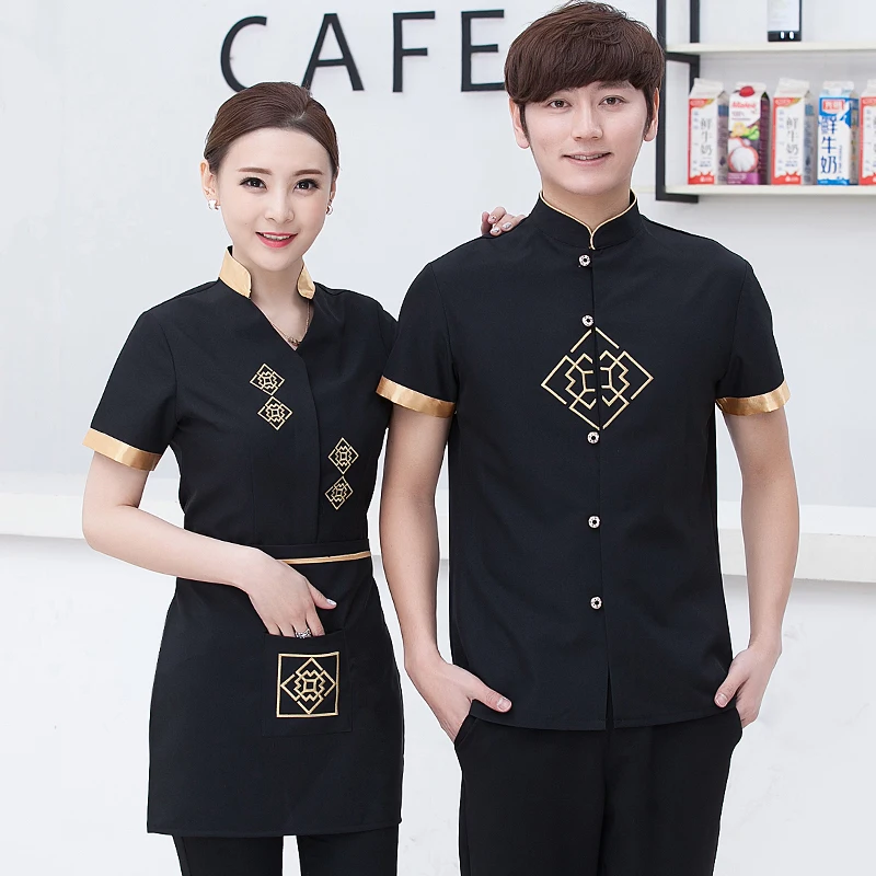Отель Ресторан Официант рабочая одежда летняя женская женский горячий горшок