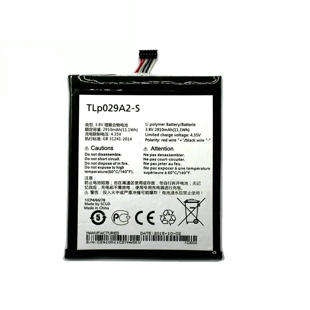 Сменный аккумулятор TLP029A2 2910 мАч для Alcatel One Touch Idol 3 I806 6045Y 6045K телефон с кодом
