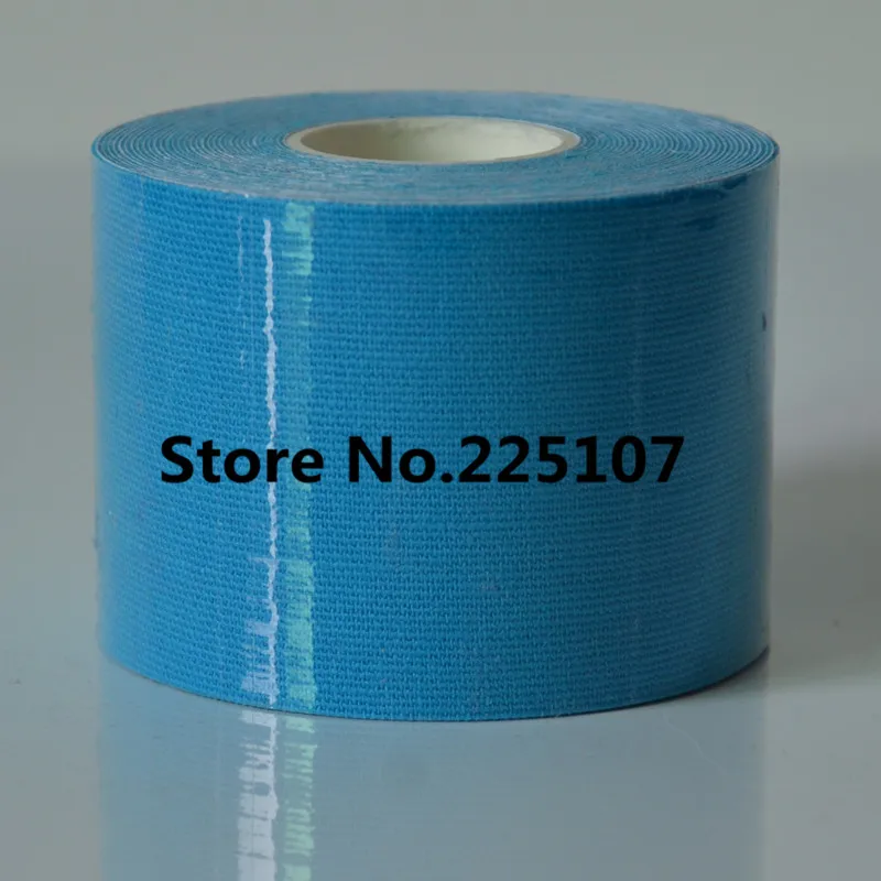light blue Эластичный Бандаж 5 см X 5 м наколенники налокотники кинезиологическая Лента Хлопок физиотерапия Баскетбол Футбол активный наколенник ленты для мышц - Цвет: light blue