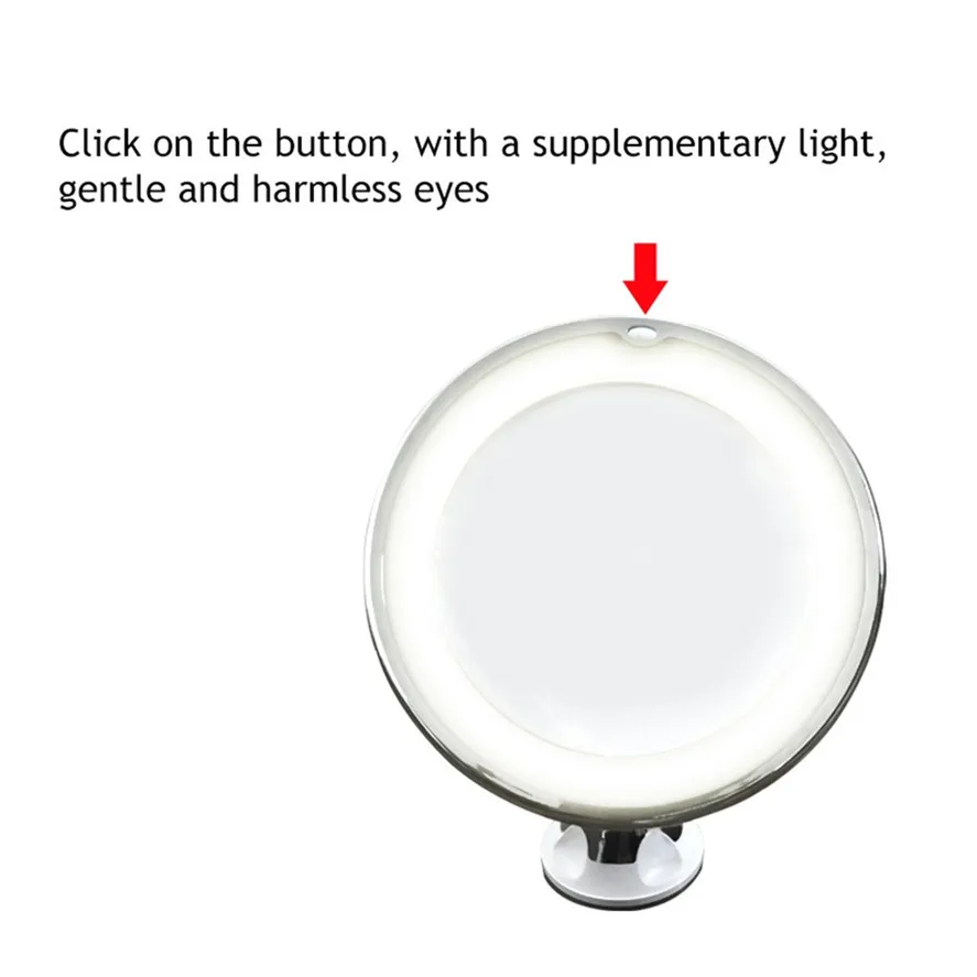 Новинка 2019 зеркала для макияжа 1 шт. гибкое зеркало с подсветкой 10X увеличительное