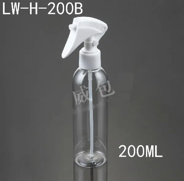 

300pcs/lot 200ml , Transparent Plastic Bottle,Repacking Containers,Short Mice Nozzle Bottle, Express Shipping LW-H-200B