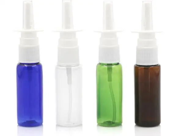 

2PCS 5/10/15/20/30ml PET Empty bottle Plastic Nasal Spray Bottles Pump Sprayer Mist Nose Spray Refillable Bottles For Medical