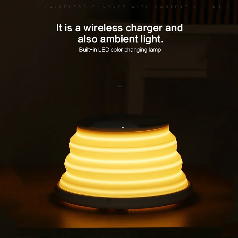 LIGNCHEN LED Light 10 Вт Qi Беспроводное зарядное устройство для Samsung S8 S9/S9 + Note 9 8 быстрая