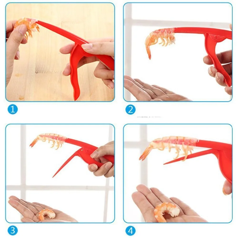 Приманки креветки Овощечистка оболочки удалить Кухонные гаджеты для