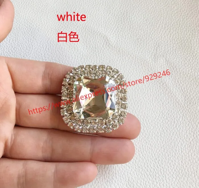 1 шт./лот 38 мм квадратный красный каменные аппликация фиолетовые стразы ab crystal