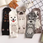 Забавные женские 3D носки мультяшная собака, милые женские носки с изображением мопса, таксы, самоеда, шнауцера, корги, щенка, животных, Короткие хлопковые носки