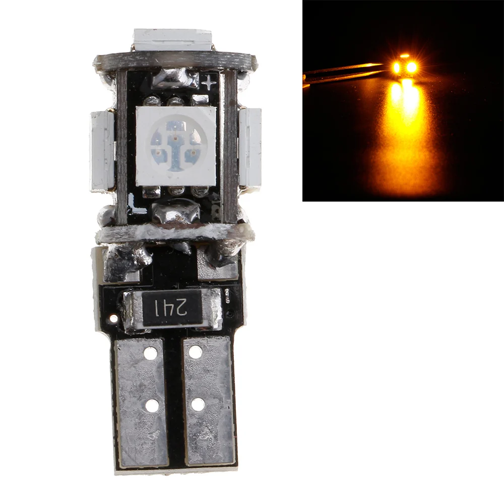 

4PCS/LOTS T10 5630 5730 5SMD LED Canbus No Error Auto Lights Side Replacement Bulbs Lamp