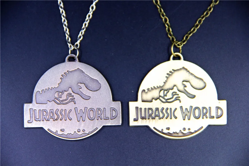 20pcs/Lot Wholesale Fashion Jewelry Vintage Charm Jurassic World Pendant Necklace For Men And Women |