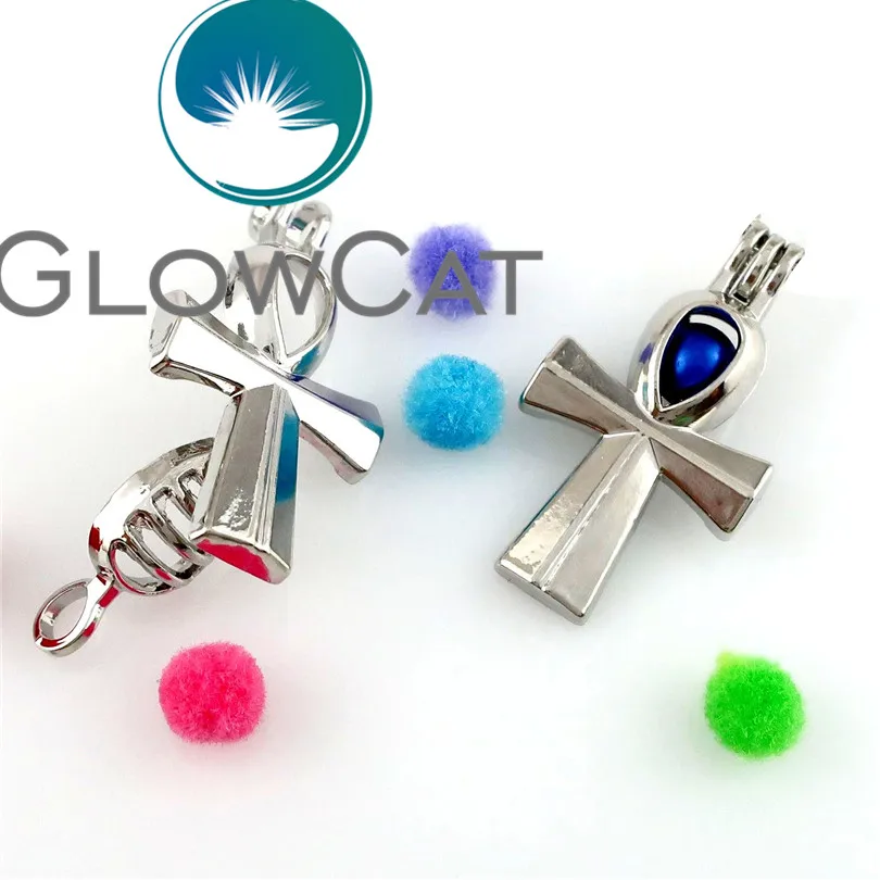 GLOWCAT 20x KK677 древний гигипетский Анкх Символ Креста бусины клетка диффузор