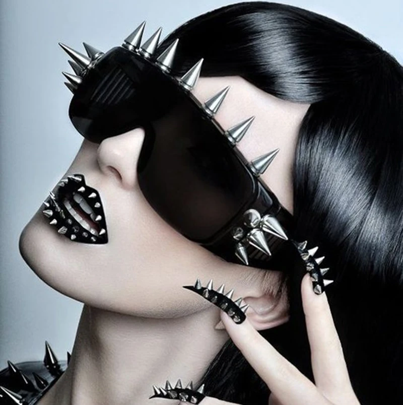 JackJad новые заклепки шипы украшения дикий рок стимпанк Солнцезащитные очки