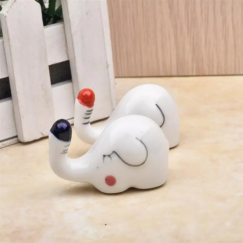 2 шт. Kawaii керамический слон белый фарфор мелкие фигурки животных Фея Сад