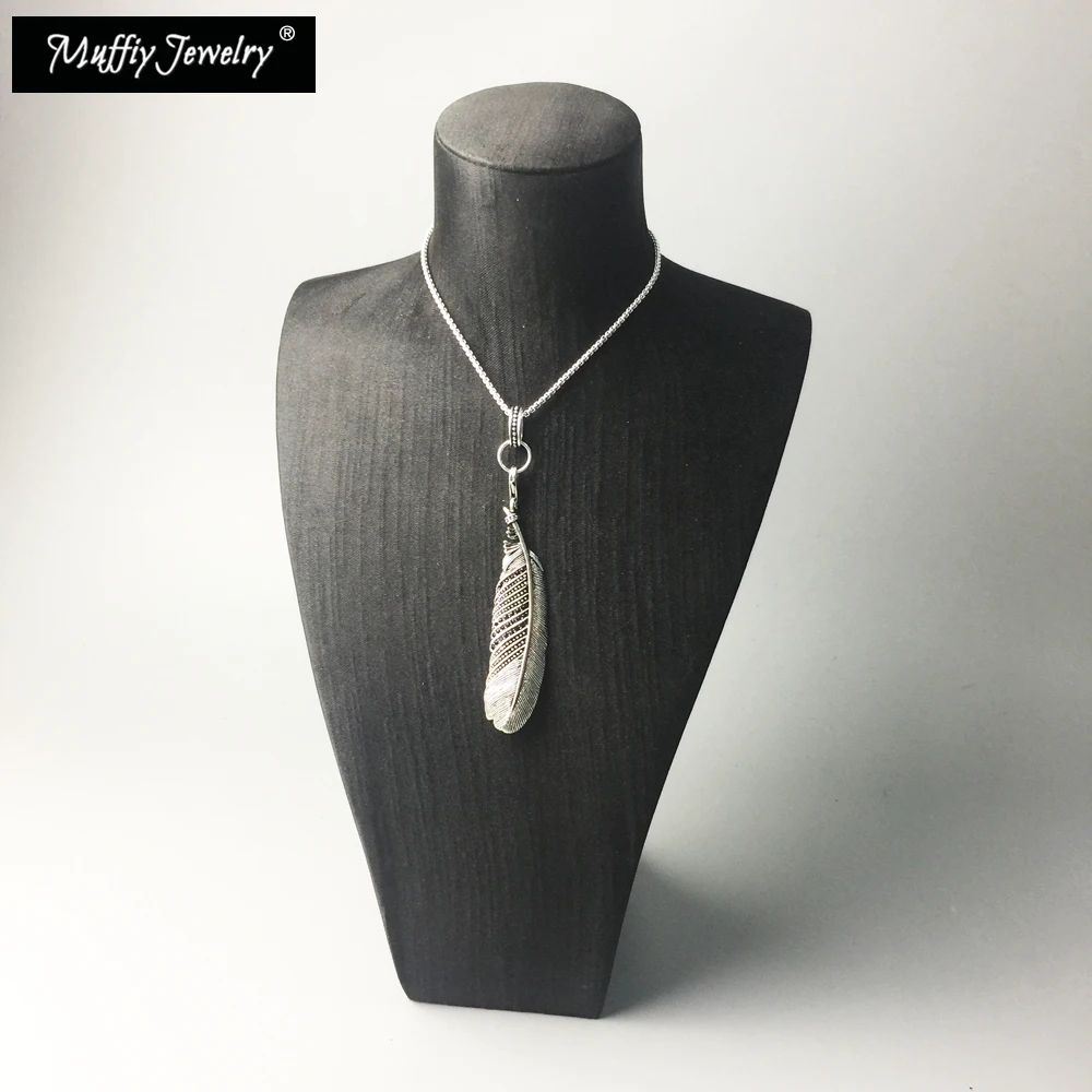 Ожерелье из черного пера Европейская мода Rebel хорошие ювелирные изделия для