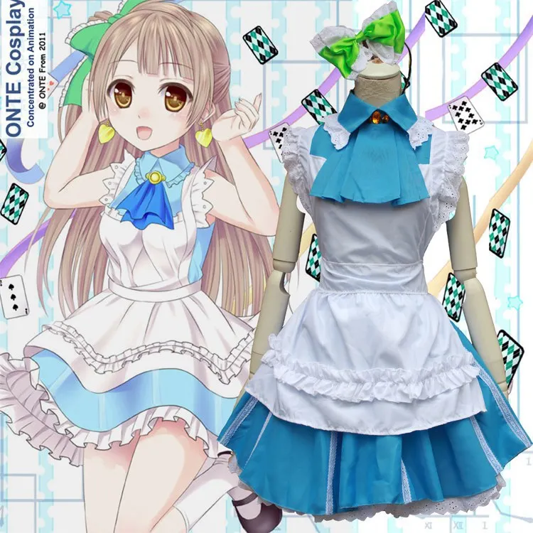 Аниме LoveLive! Платье горничной Minami koдори костюм для влюбленных свадебное платье