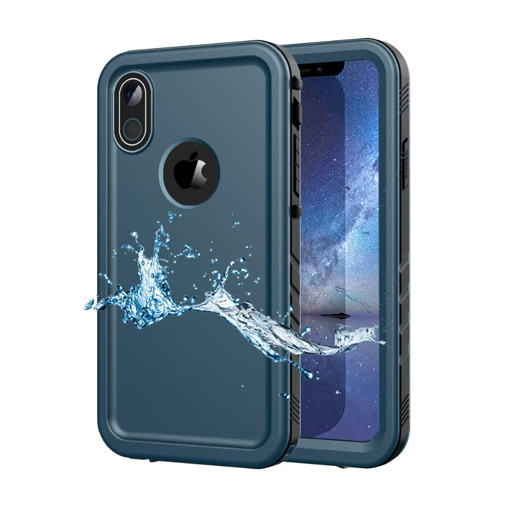 Для iPhone X XS MAX XR Водонепроницаемый чехол противоударный полный корпус усиленный