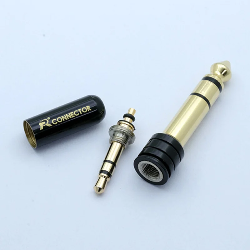 1 комплект 2 в соединительный провод Позолоченный штекер для аудиоколонки с