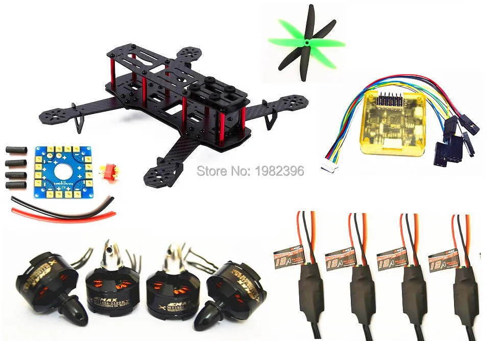 

Мини-Квадрокоптер из углеродного волокна H250 ZMR250 12A Esc1806 2280kv