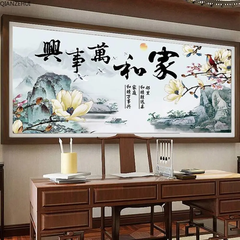 QIANZEHUI алмазная вышивка круглый бриллиант для дома и всего остального стразы 5D