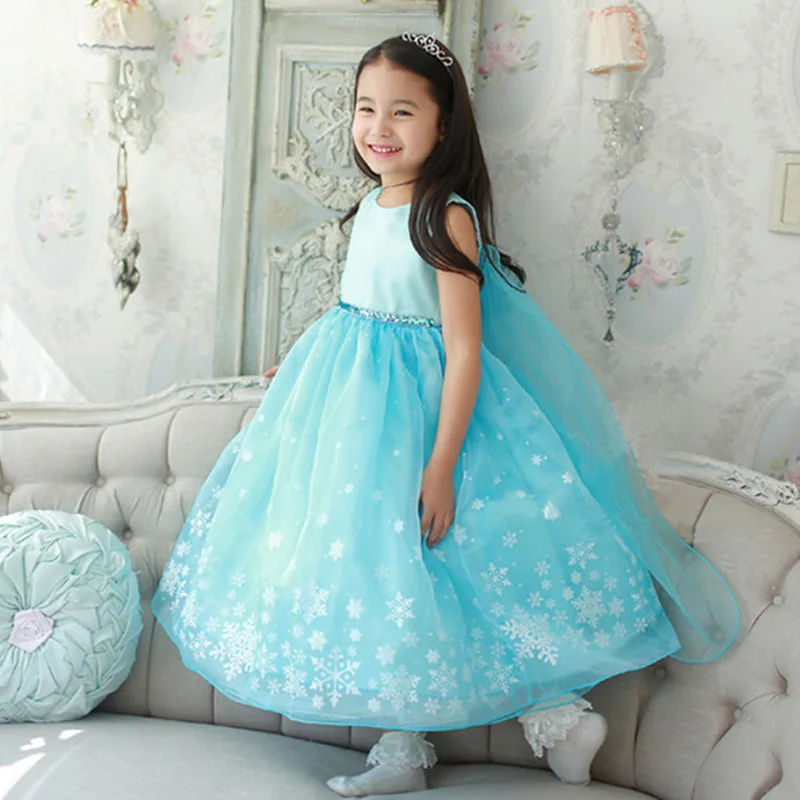 Baby Girl Princess Costume Elsa Dress for Girls Clothing Halloween Fancy Cosplay Elza Christmas Party |