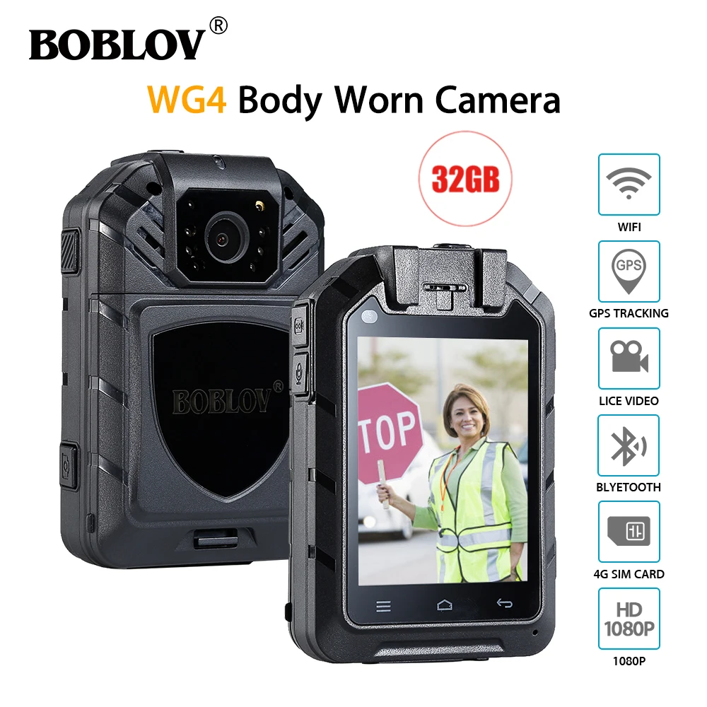 Boblov WG4 2.8 дюймов ЖК дисплей HD 1080 P MTK чип ИК Ночное видение ношения на теле Камера 4 г
