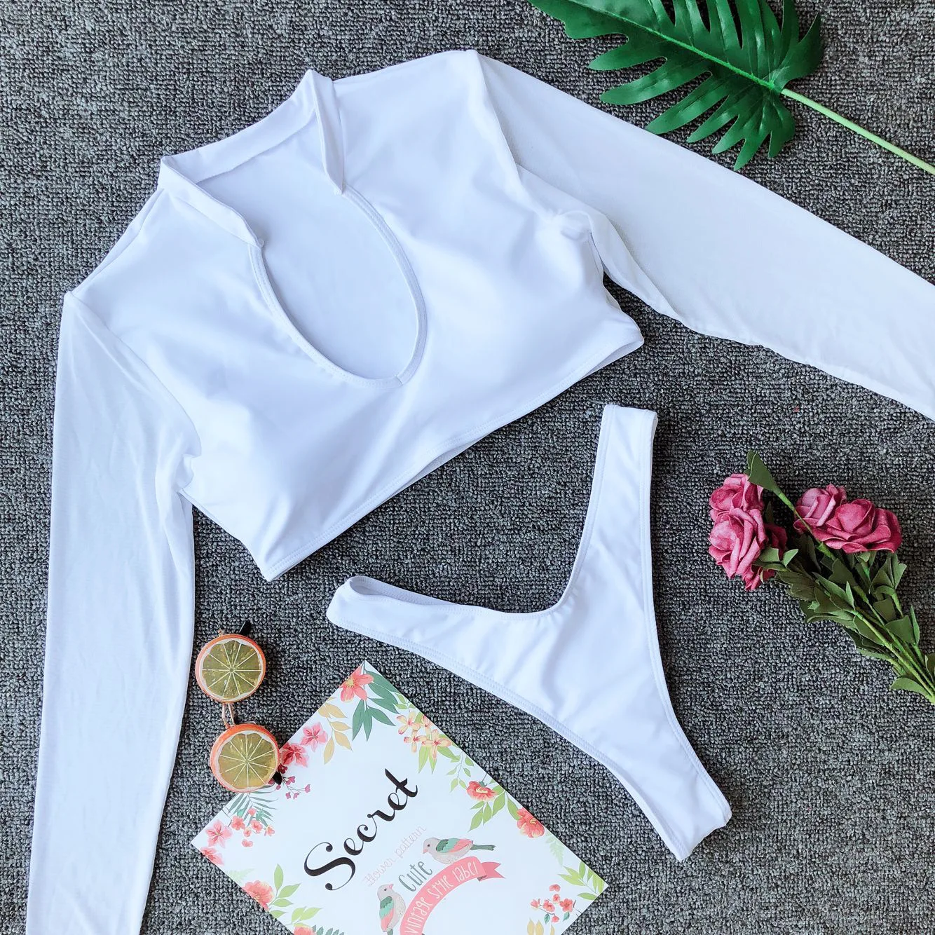 Оранжевые костюмы из двух частей с высоким вырезом сетчатые бразильские бикини