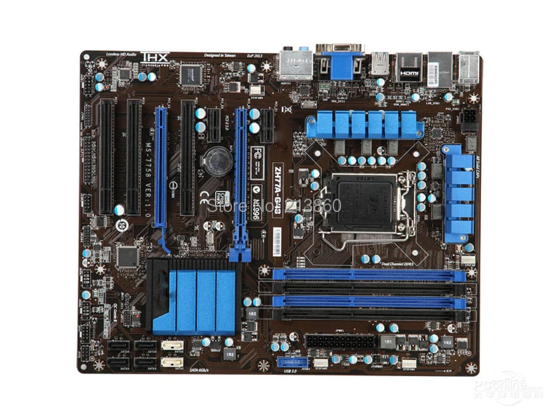 Zh77a g43 рабочего материнская плата DDR3 LGA 1155 для I3 I5 I7 CPU 32 ГБ H77 хорошо испытанная