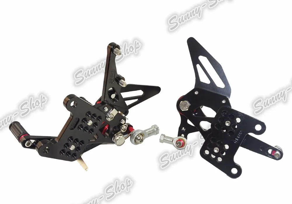 

CNC Aluminium Adjustable Rider Rear Sets Rearset Footrest Foot Rest Pegs Black For TRIUMPH Speed Triple 1050 2005 2006 2007-2010