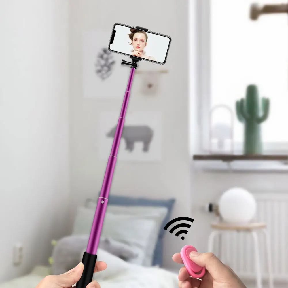Новинка 3 в 1 Беспроводная Bluetooth селфи палка + мини штатив для с дистанционным