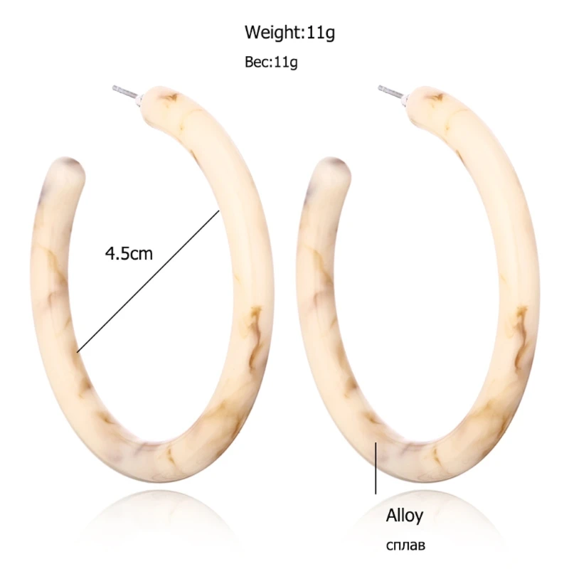 Легкие 1 пара акриловых серег черепаховая раковина серьги из смолы для