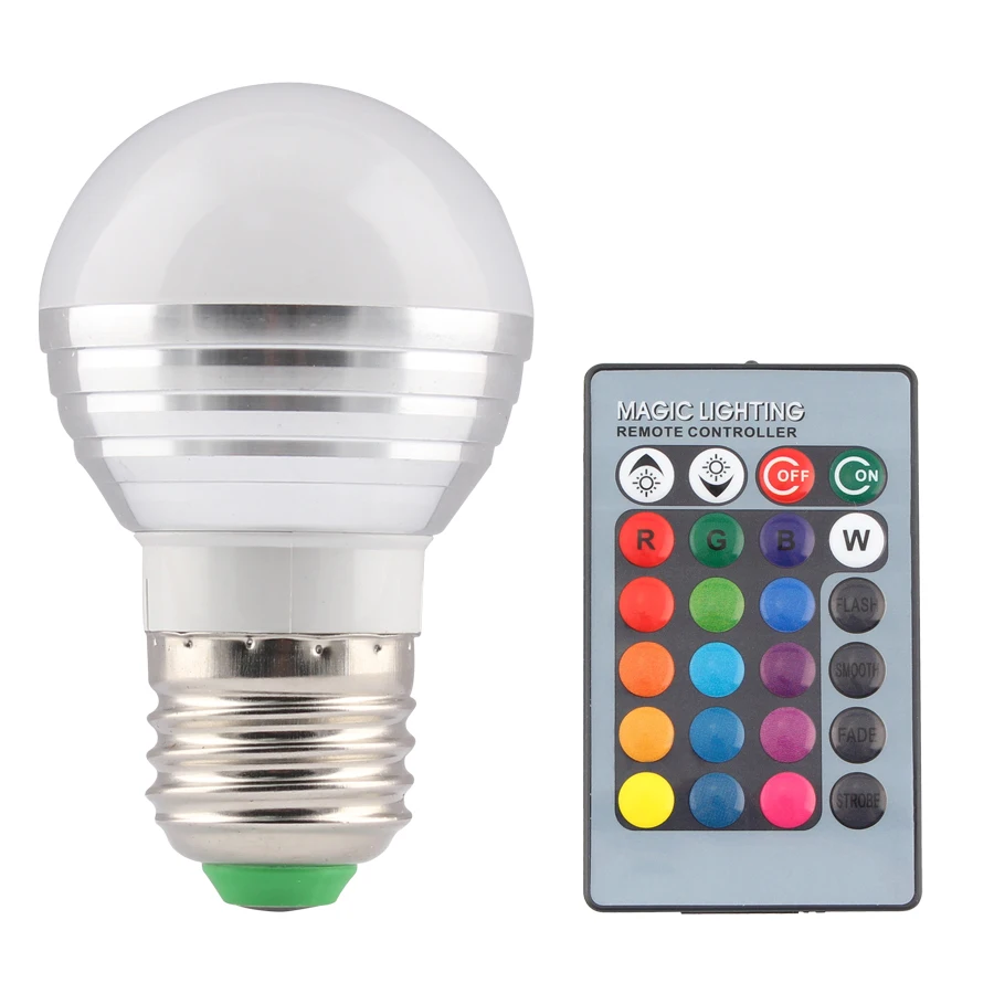 RGB Led smлампа E14 E27 светодиодная лампа лампочки для дома 220 в 110 В 3 Вт montion сенсор