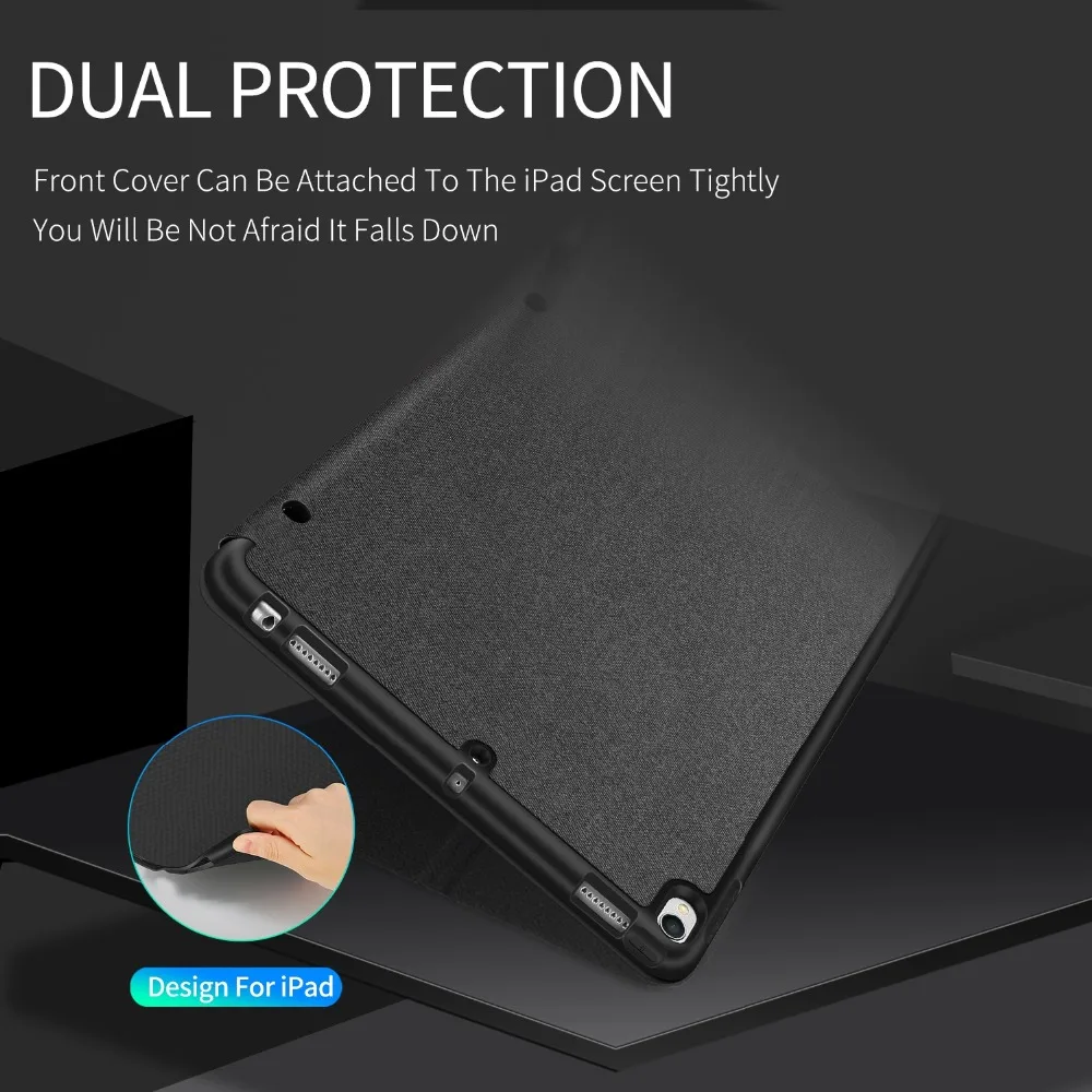 DUX DUCIS PU кожаный чехол для ipad Pro 12 9 2017 Стенд Магнитный смарт дюйма с карандашом