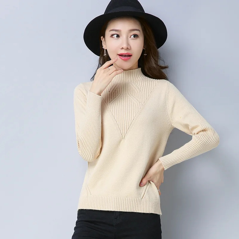 PURENEO new solid fashion thick o-neck pullovers sweater | Женская одежда