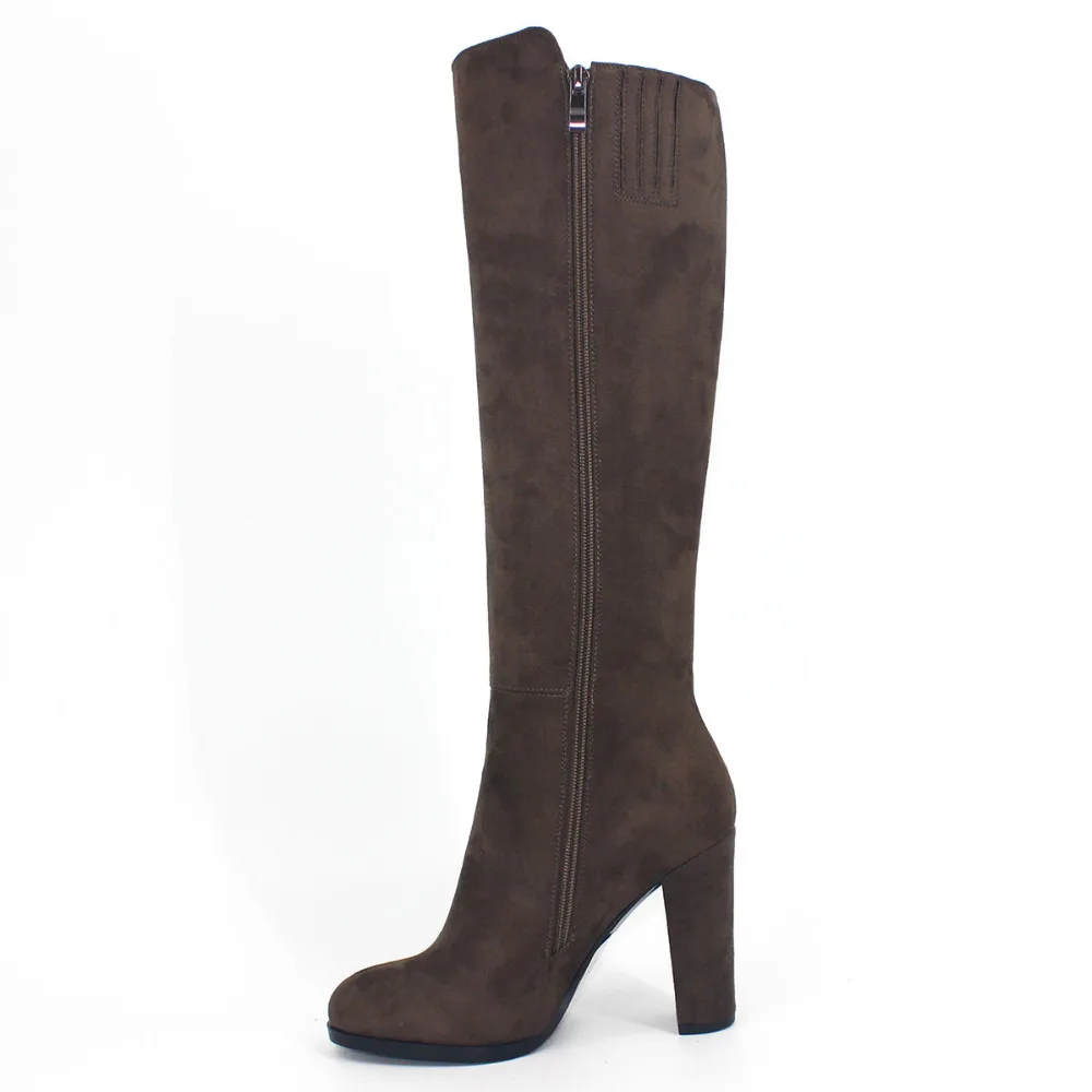 Ручной загрузки Для женщин на не сужающемся книзу массивном каблуке Зимняя