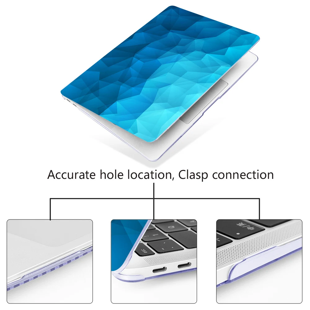 Твердый чехол Redlai геометрической формы для нового Macbook Air 13 дюймов A2337 A2179 A1932 Pro 15 16