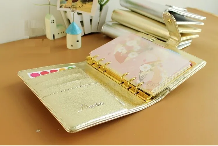 A5 A6 Серебро Золото многоразовый ежедневный блокнот dokibook вкладыш filofax планировщик блокнот