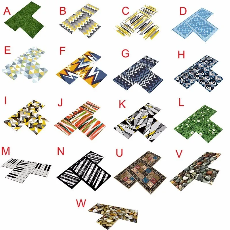 2 шт. Кухня пол Коврик двери туалета Спальня кровать Ковёр машины водосмываемый