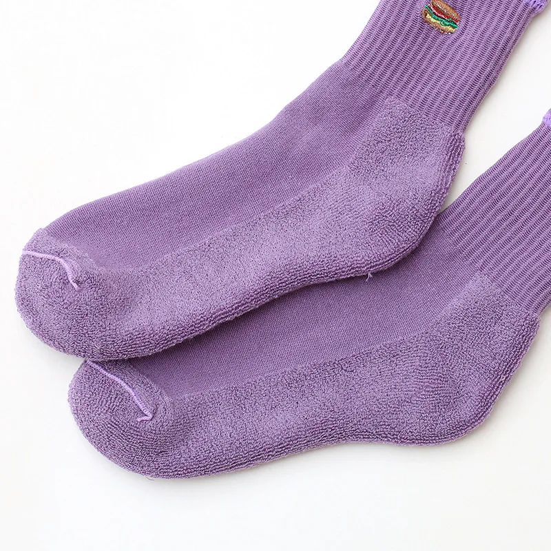 Женские носки с асимметричной вышивкой хлопок цвета на выбор | Носки