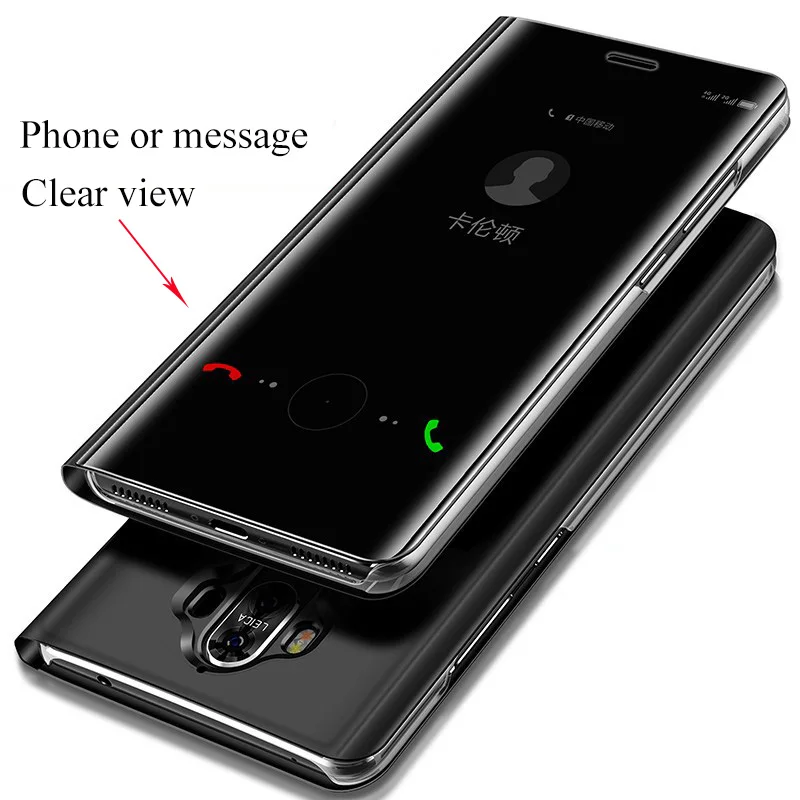 Умный прозрачный зеркальный чехол P Smart для Huawei P8 P9 P10 P20 Lite 2017 Plus Mate 10 20 lite pro honor 9 8 nova
