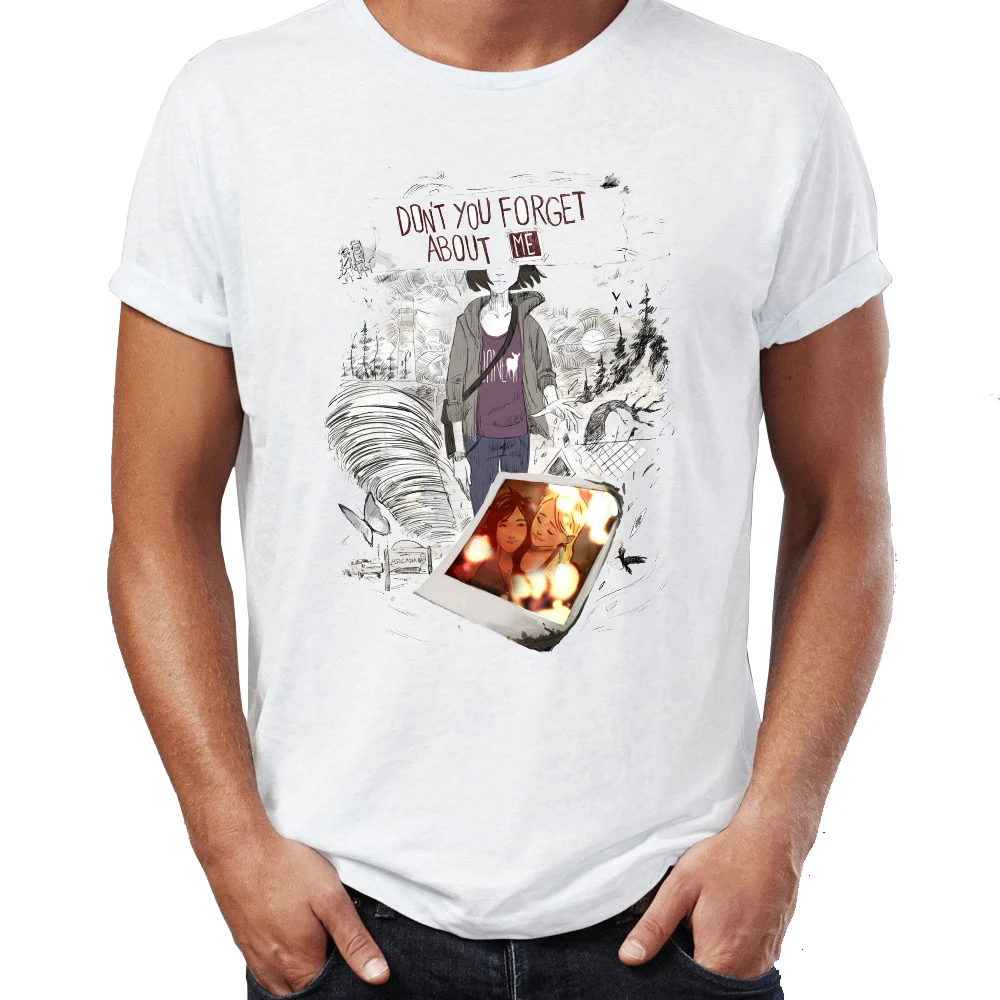 Мужская футболка Life Is stranna Don't You Forget Me Everyone Lies Gaming Gamer Awesome Tee|Мужские футболки| |