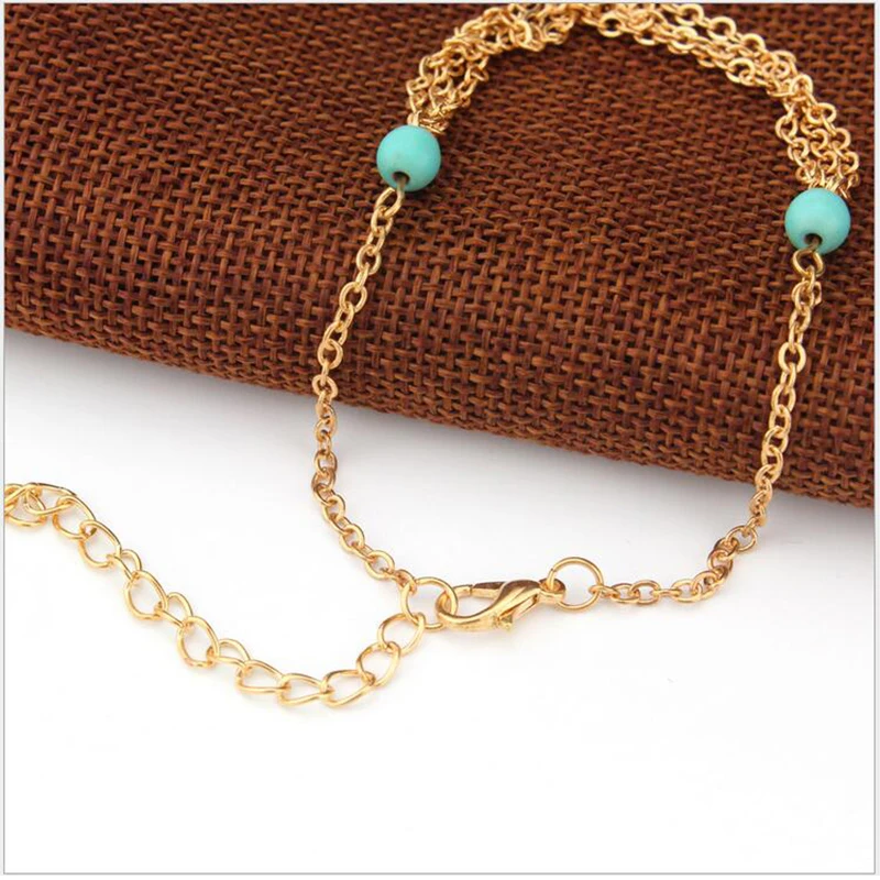 Летние богемные Модные Простые нескольких слоев браслеты золото и серебро Цвет