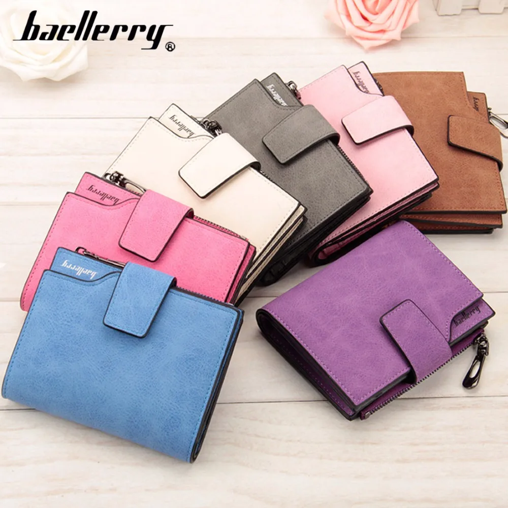 Модные кошельки для женщин baellerry из искусственной кожи Короткий держатель карт